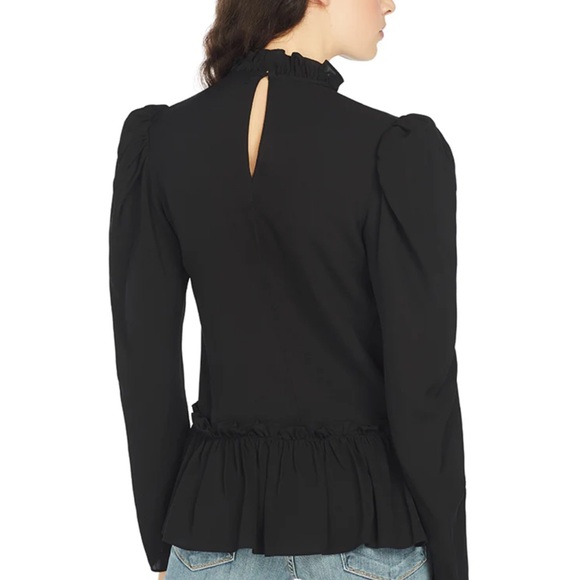 Saloni Mel Black Silk Blouse. - Picture 3 of 13